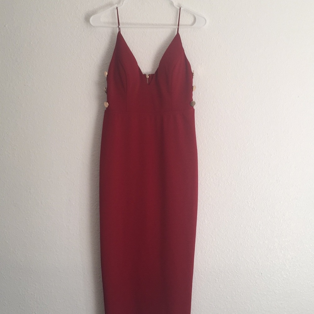 Exclusive fashion wine dress